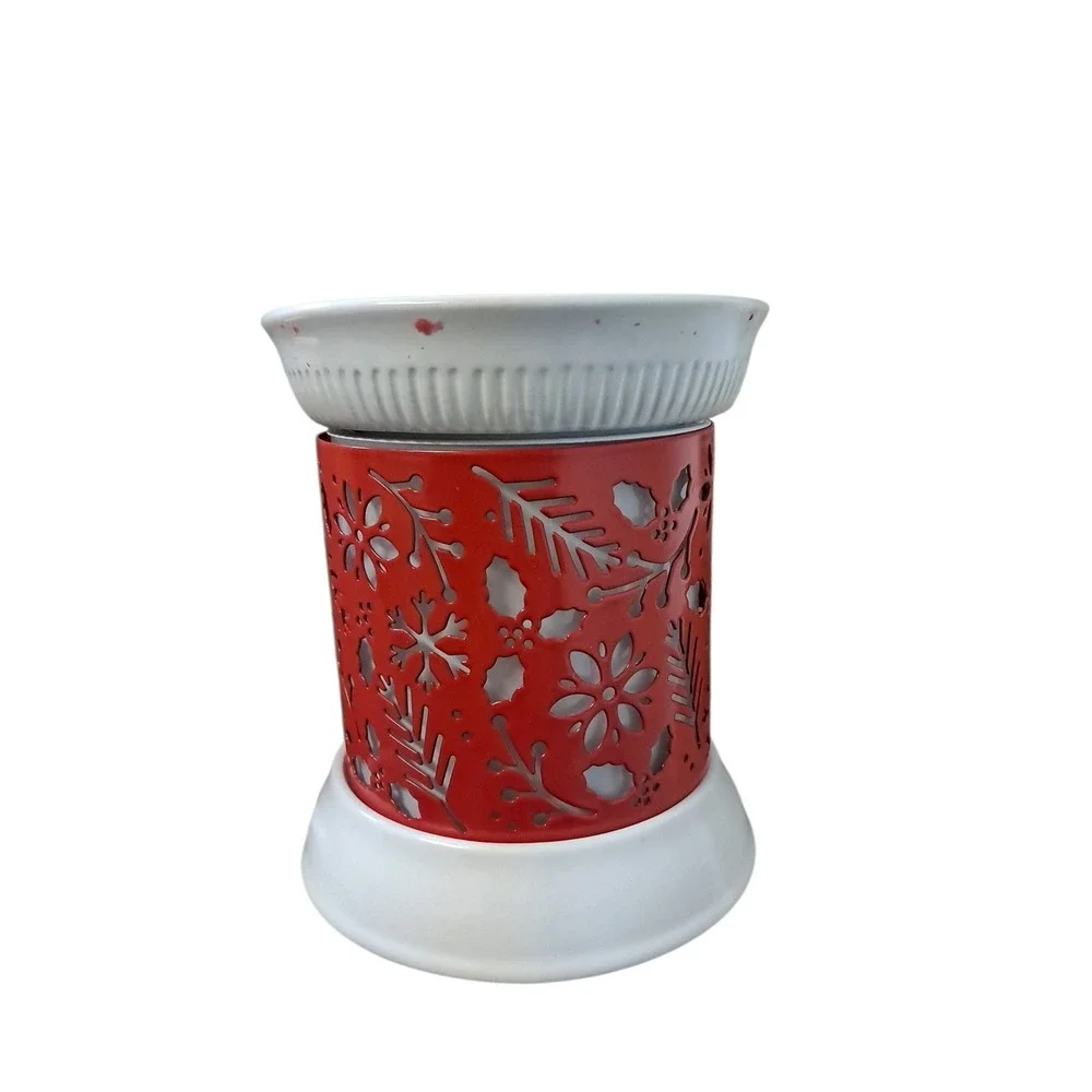HomeWorx Harry Slatkin‎ Electric Wax Warmer Red Snowflake Holiday XCW-8217